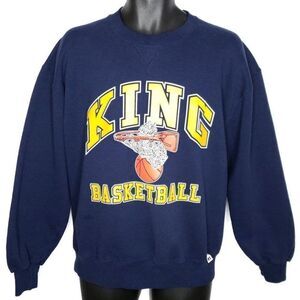 King Basketball Sweatshirt Vintage 90s High School Russell Athletic Mens Large